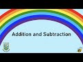 Addition and subtraction