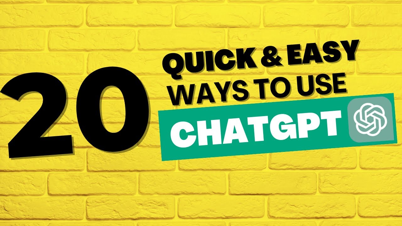 20 INSANELY Useful Ways to Use CHATGPT: From Beginner to Advanced User ...