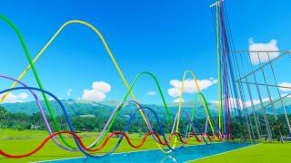 Water Slide: Small vs Huge Waves (Planet Coaster 2)