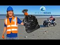 Trash Pick up at the Beach | Team Seas Clean Up with ATV