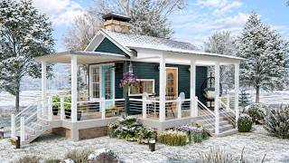Charming Tiny Cottage Home with Wraparound Porch | Living Design Tiny House