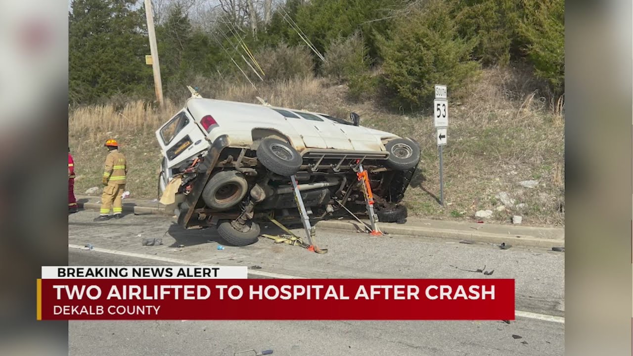 2 flown to hospital after DeKalb County crash - YouTube
