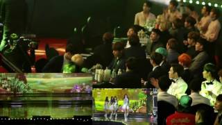 160114 SMA BTS EXO SHINee BTOB VIXX Taeyeon reaction to GFriend- Me Gustas Tu