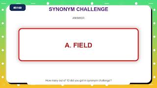 Synonym Challenge Similar Words Quiz Practice
