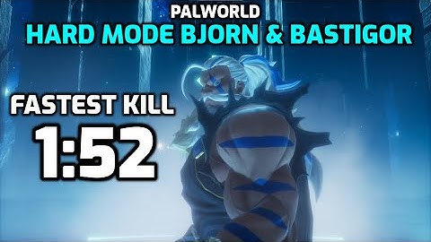 Palworld: Hard Mode Bjorn & Bastigor - Fastest Kill | 1:52 Boss Eliminated!