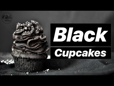 Black Cupcakes zur Black Week: so bekommst du Teige und Cremes komplett schwarz / Tutorial