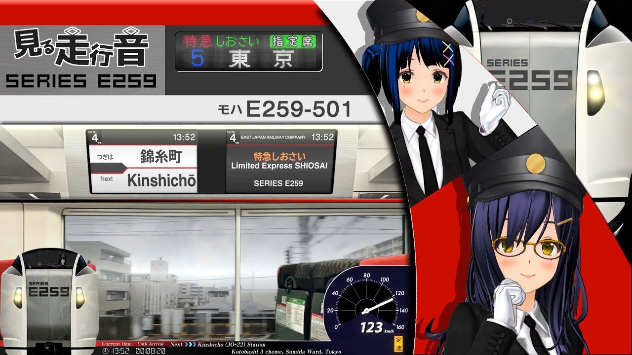 【見る走行音】総武本線 E259系 銚子駅～東京駅［特急 しおさい12号 東京行き］