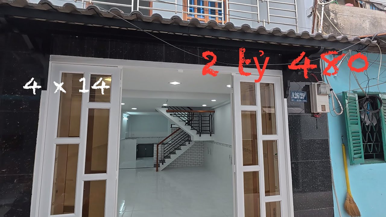 2 tỷ 480 nhà 1 trệt 1 lầu và 1 gác lửng ngang 4 dài 12m #0933787878