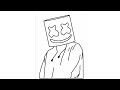 DJ Marsmello Nasıl Çizilir - Sevimli Marshmallow Çizimi - How to Draw Marshmallow Step by Step Easy
