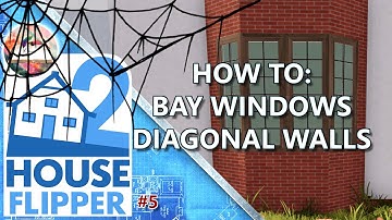House Flipper 2 Hints and Tips 5: How to build diagonal walls with windows - Bay windows