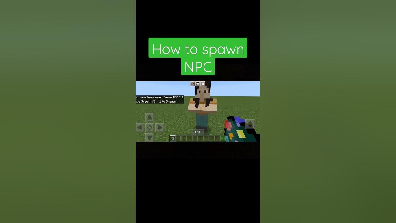 How to spawn NPC in Minecraft minecraft short shorts YouTube