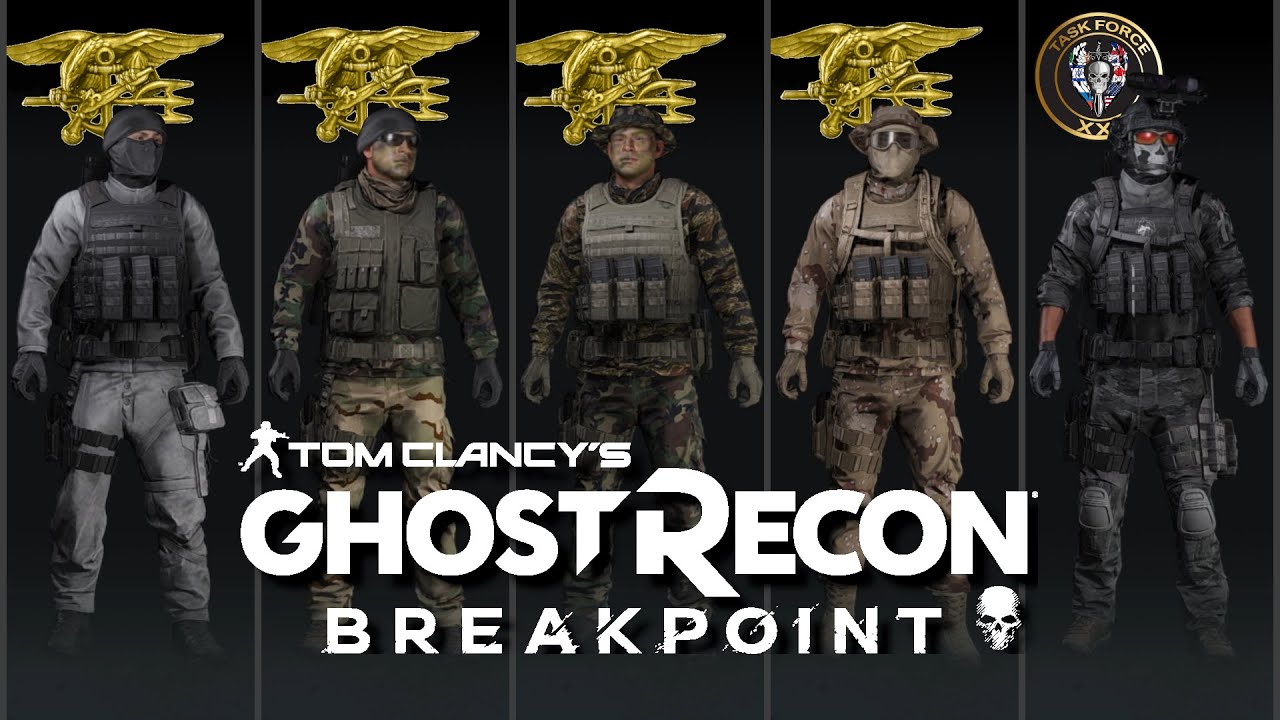 Ghost Recon Breakpoint Fictional Uniforms (1, 2, 3), TF21