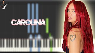 Video thumbnail of "KAROL G - Carolina | Instrumental Piano Tutorial / Partitura / Karaoke / MIDI"