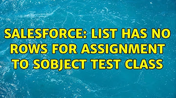Salesforce: List has no rows for assignment to SObject test class