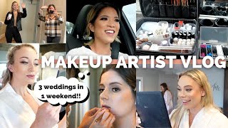 MAKEUP ARTIST VLOG: 3 WEDDINGS!! HUGE ULTA haul + kit prepping