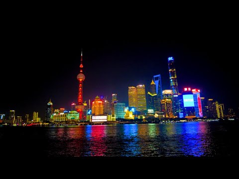 The Bund Night Walk in Shanghai, China 2023