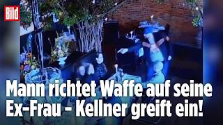 Mordversuch Im Restaurant Ex-Mann Will Auf Ex-Frau Schießen - Dann Stürzt Sich Kellner Auf Ihn