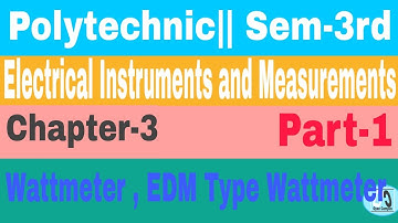 Electrical Instruments and Measurements || EIM || Polytechnic Sem-3rd|| Wattmeter || EDM Type ||