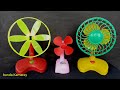 Memainkan Tiga Kipas Angin Mainan Baling Kreasi Gasing, Baling Bilah 4 dan Asli  - fan toy