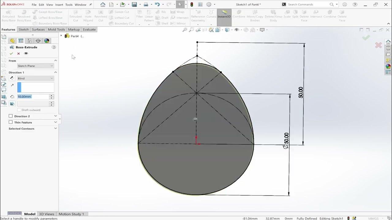 Egg Geometry in SOLIDWORKS YouTube