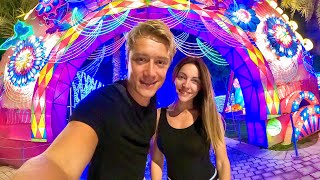 ЧУДЕСА В ДУБАЕ! Лучший ужин и Парк Dubai Garden Glow - Сад огней. Отдых в ОАЭ