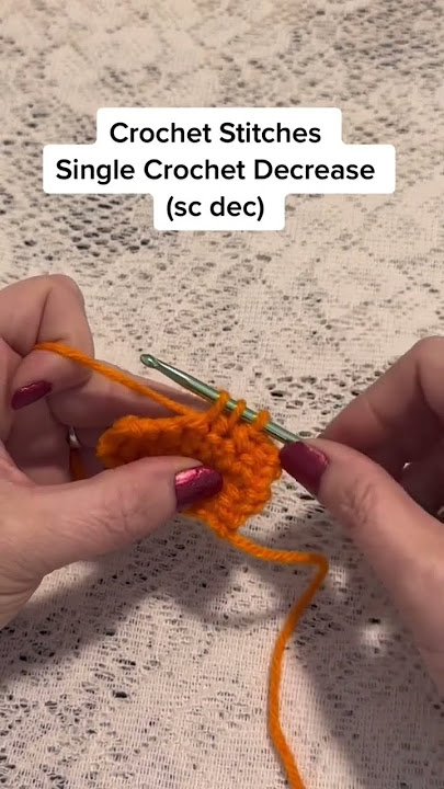 How to do a Single Crochet Decrease (sc dec) crochet tutorial