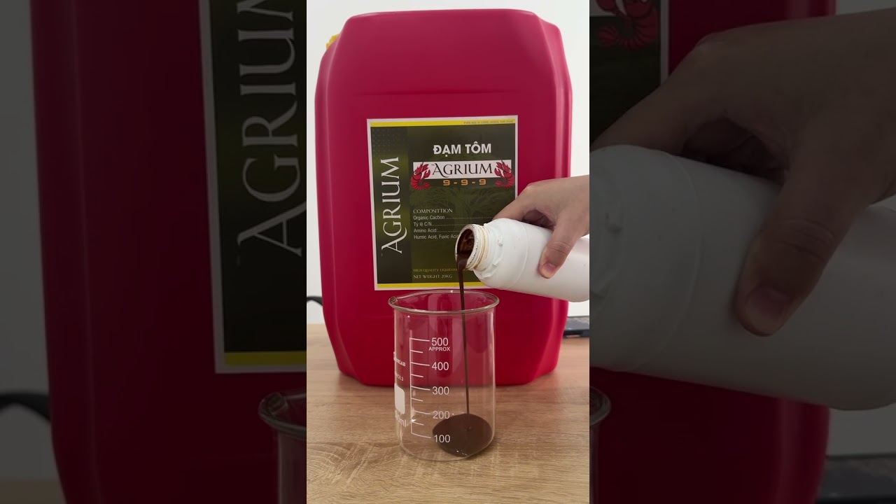 CHẤT ĐẠM TÔM AGRIUM ĐỎ SÁNH CÔ ĐẶC - 1 LÍT PHA 1,000 LÍT NƯỚC