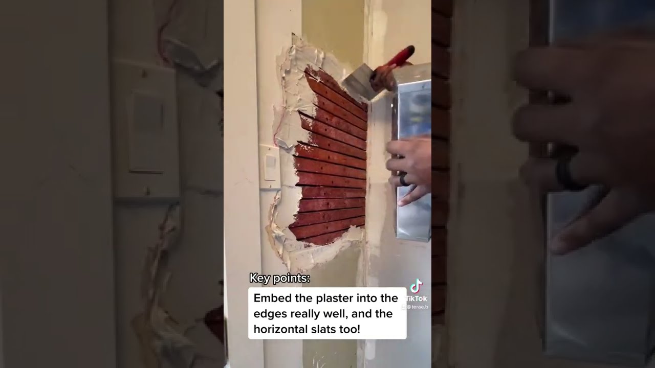 How To Repair Lathe And Plaster One DIY Way Shorts Diy Satisfying