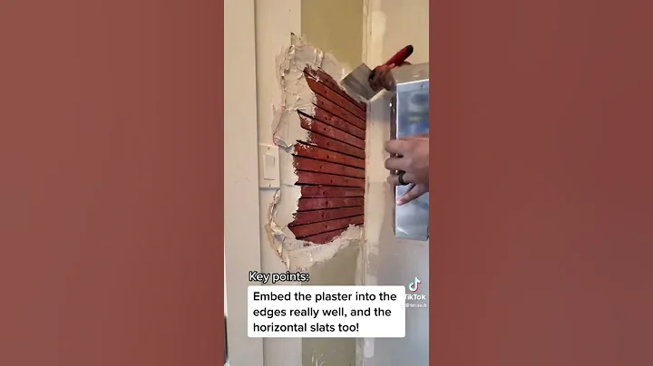 How to repair lathe and plaster - one DIY way! #shorts #diy #satisfying