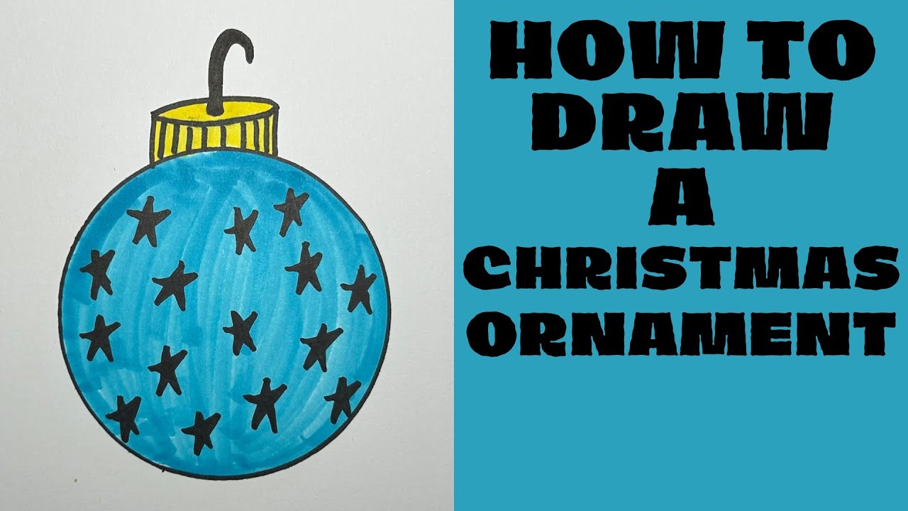 How to Draw a Star Christmas Ornament - Easy Drawing Tutorial for Kids and Beginners