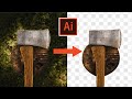 How to Remove background in AI Illustrator 2020