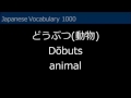 Japanese Vocabulary 1000 No7, integrated version, Learn japanese words with english subtit