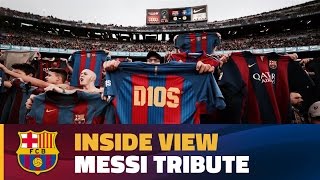 Behind The Scenes Camp Nou Hails Leo Messi On 500 Goal Milestone