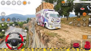 Wahyu Abadi's Truck Loaded with Wood Barely Survives | Bus Simulator Indonesia Mod screenshot 4