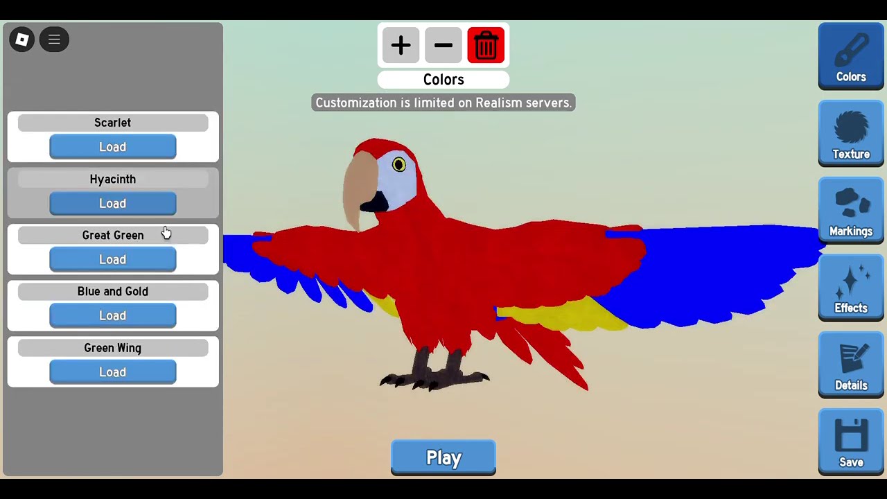 All Modern Realism Bird Presets - Feather Family (Roblox) [outdated]