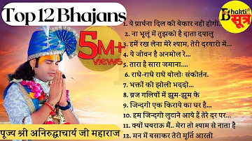 Top 12 Bhajans - श्री अनिरुद्धाचार्य जी के श्रीमुख से निकले सबसे मधुर भजन || भक्ति सूत्र