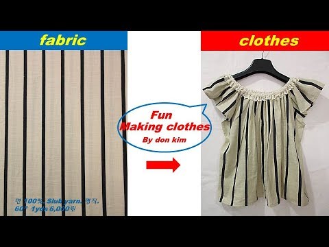 옷만들기 - 와이드스트라이프blouse  DIY making clothes  atuendo