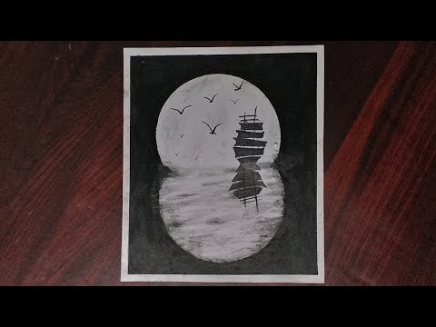 how-to-draw-boat-landscape-scenery-/-scenery-drawing-with-boats-by-colorhand