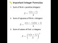 Important integer formulas #shorts # viralshorts #youtubshorts #mathsbasicformulas #cbseclass #