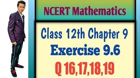 NCERT Mathematics Class 12th   Chapter 9(Differential Equations)Ex 9.6(Q16,17,18,19)2021