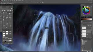 Waterfall Fantasy Landscape Digital Painting Youtube