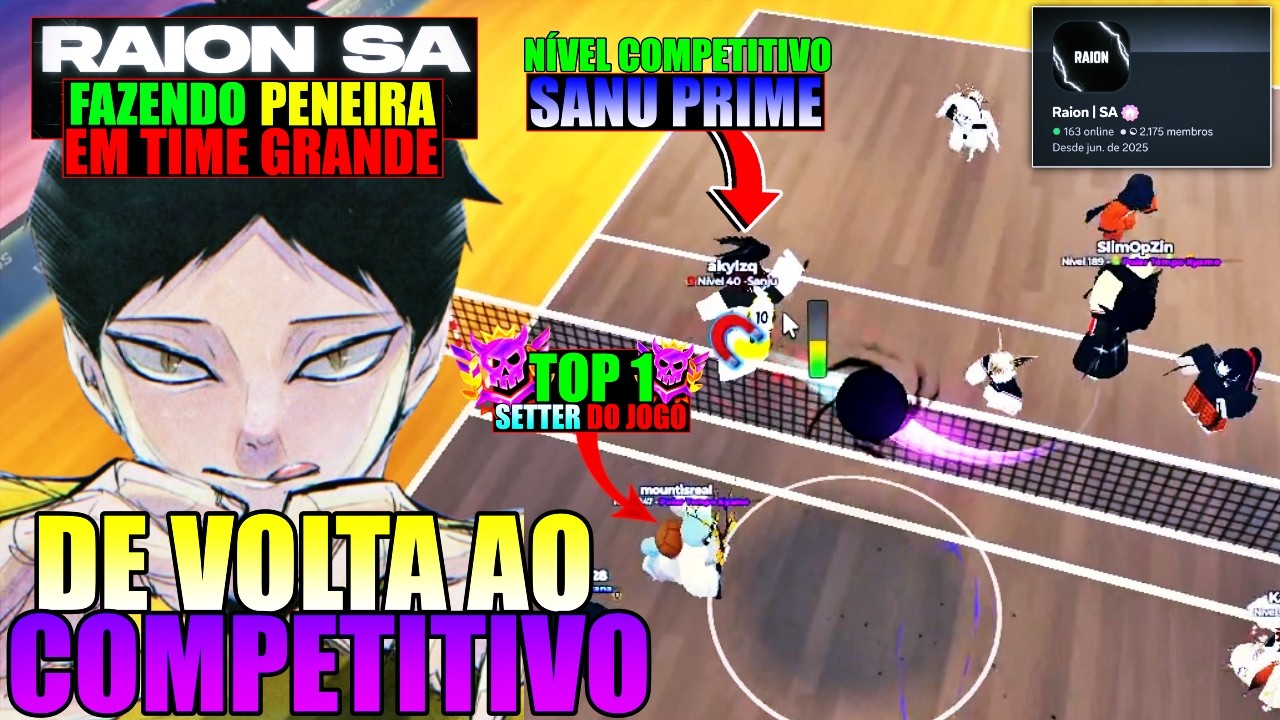 PENEIRA RAION...! FIZ UM TESTE PARA UM TIME GRANDE NO VOLLEYBALL LEGENDS! SANU PRIME DE VOLTA!