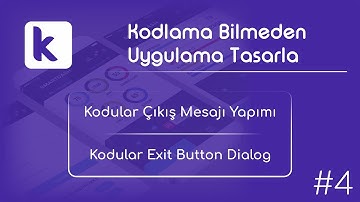 Kodular Çıkış Mesajı Yapımı | Kodular Exit Button Dialog | Kodular Choose Dialog | Uygulamadan Çıkış