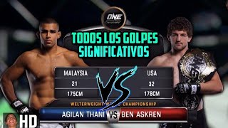 Ben Askren Vs. Agilan Thani (All Significant Strickes) [HD] | ONE Championchip | Ben Askren Gana!!