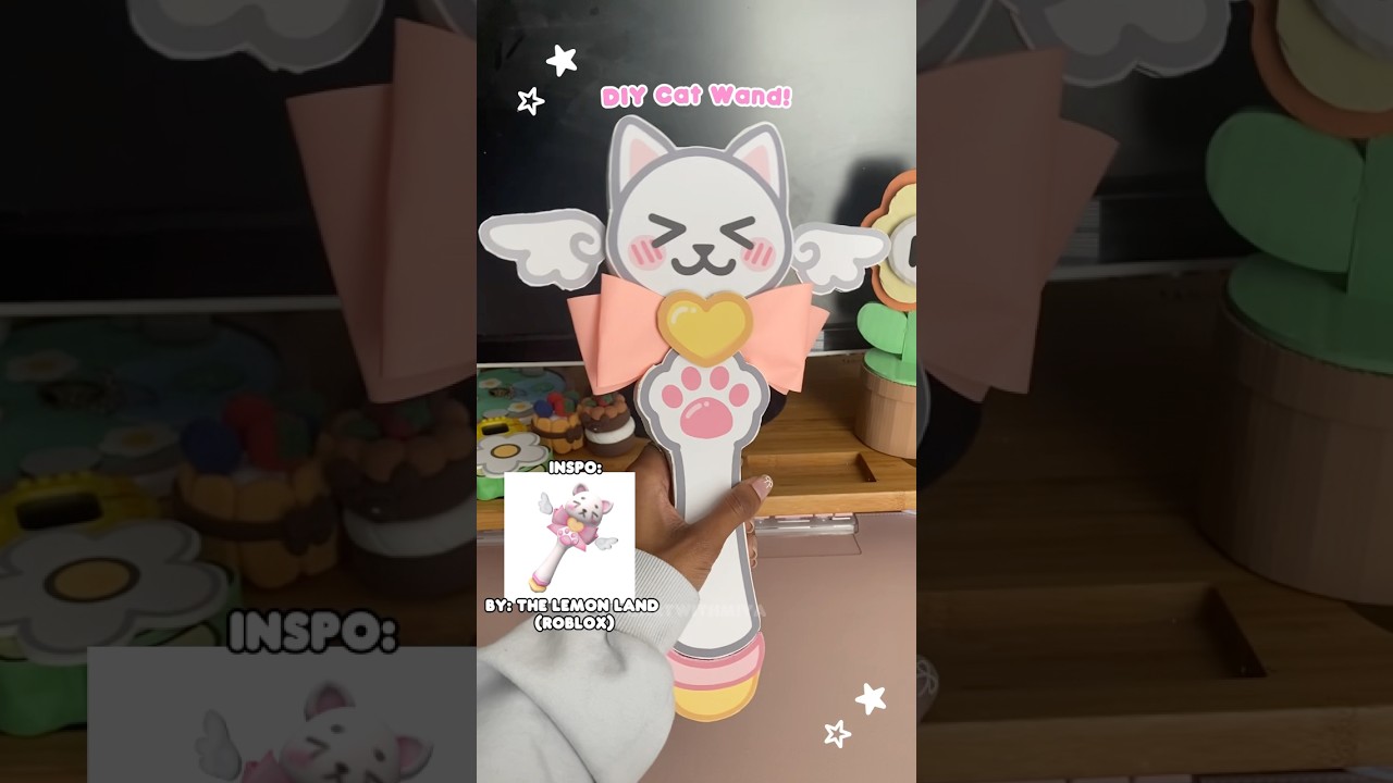 DIY Cat Wand!! 🎀🌟💞 #cardboardcraft #cosplay #diycrafts