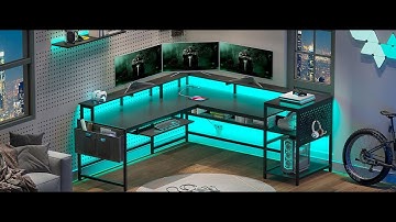 SEDETA 96 Inch L Shaped Gaming Desk Reversible Computer Desk