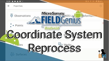 FieldGenius for Android: Coordinate System Reprocess | Bench Mark