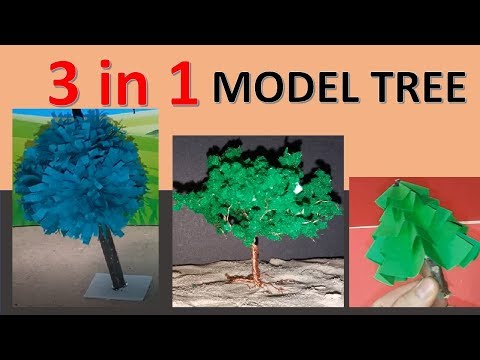 MAKET AĞAÇ YAPIMI (3in1) / How to make a model tree DIY