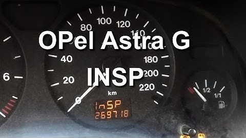 Opel Astra G Oil Service Indicator Light Reset/ Kasowanie Inspekcji
