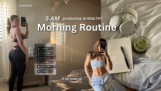 5AM MORNING ROUTINE 2024 |  HEALTHY &amp; PRODUCTIVE HABITS